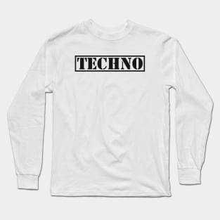 Techno #1 (BLK) Long Sleeve T-Shirt